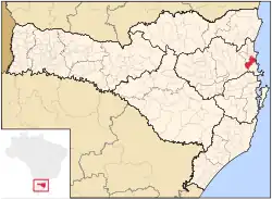 Location of Itajaí
