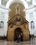 The tiny church, Porziuncola, has the Church of Mary and All Angels built around it.