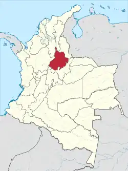 Santander shown in red