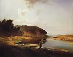 Landscape with River and Angler (1859)