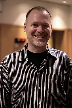 Westerfeld at a conference