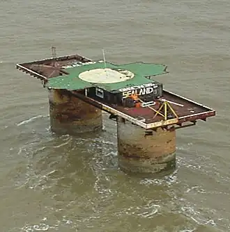 Sealand from above in 1999