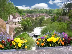 The Armançon from the Joly bridge, Semur-en-Auxois