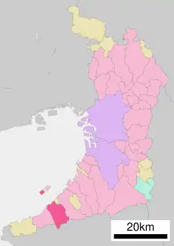 Location of Sennan in Osaka Prefecture