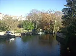 Seugne river in Jonzac