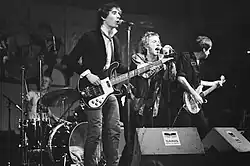 The Sex Pistols in Amsterdam in 1977. From left to right: Paul Cook, Glen Matlock, Johnny Rotten and Steve Jones.