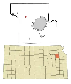 Location within Shawnee County and Kansas