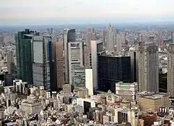 The skyscrapers of Shiodome in Minato Ward