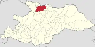 Location in Maramureș County