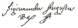 Sigismund II Augustus's signature
