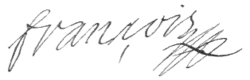 Francis I's signature
