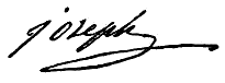 Joseph Bonaparte's signature