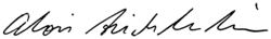 Alois's signature