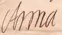 Anne Marie d'Orléans's signature