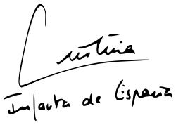 Infanta Cristina's signature