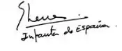 Elena de Borbón's signature