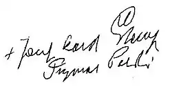 Józef Glemp's signature