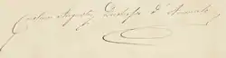 Princess Carolina Augusta's signature
