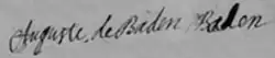 Auguste of Baden-Baden's signature