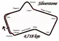 1975 to 1986: with the Woodcote Chicane in place to reduce speeds through Woodcote Corner. Lap record: Keke Rosberg, Williams-Honda, 1:05.591 (1985 British Grand Prix)