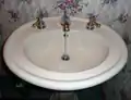 A sink in a bathroom