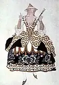 Leon Bakst costume design for a Chinese lady in The Sleeping Beauty (1921)