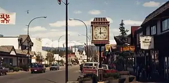 Town centre of Smithers in 1989