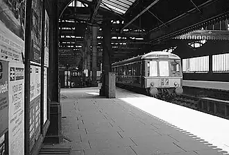 A train at snow hill at one of the final days of the station.