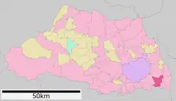 Location of Sōka in Saitama Prefecture