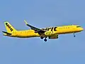 A Spirit Airlines Airbus A321-200 with the newest "Taxi" livery.