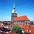 St. Andreas, 114&nbsp;m high spire.