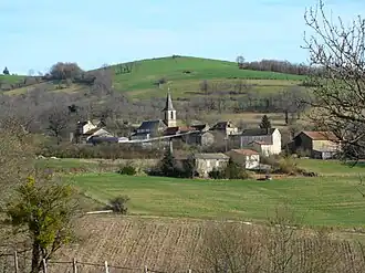 The church and surroundings in Saint-Christophe