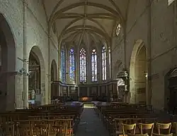 Saint-Pierre church in Gourdon. Interior.