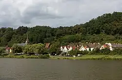 View of the town with the Church of the Assumption of the Virgin Mary