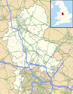 Uttoxeter is located in Staffordshire