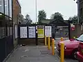 The side entrance of the station when ticket office is closed