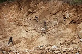 Stoneworkers in the Central African Republic.