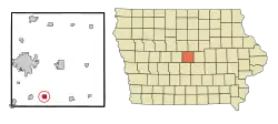 Location of Cambridge, Iowa