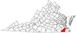 Location in the Commonwealth of Virginia