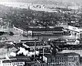 The ballpark during a flood in 1937