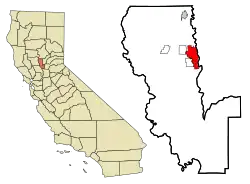 Location in Sutter County and the state of California