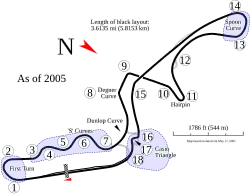 Map of the Suzuka International Racing Course