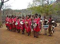 Swazi people dancing