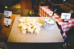 Emmental and Boursin cheese
