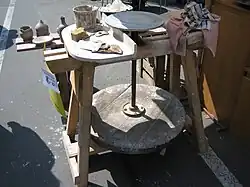 An old potter's wheel in Erfurt, Germany.