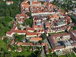 Aerial view of the historical centre