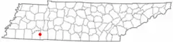 Location of Adamsville, Tennessee