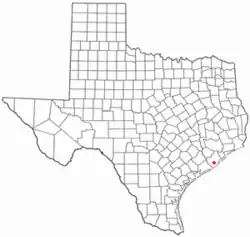 Location of Clute, Texas