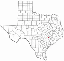 Location of Fayetteville in Texas