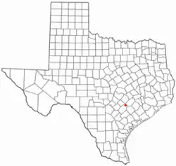 Location of Waelder, Texas
